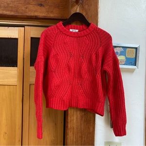 Madewell Red Crew Neck Sweater
